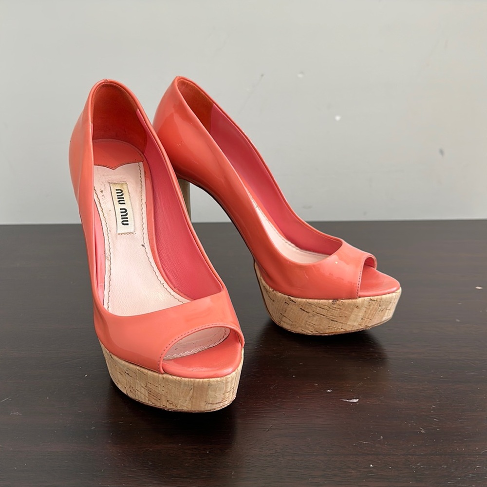 Miu Miu light pink/peach heels